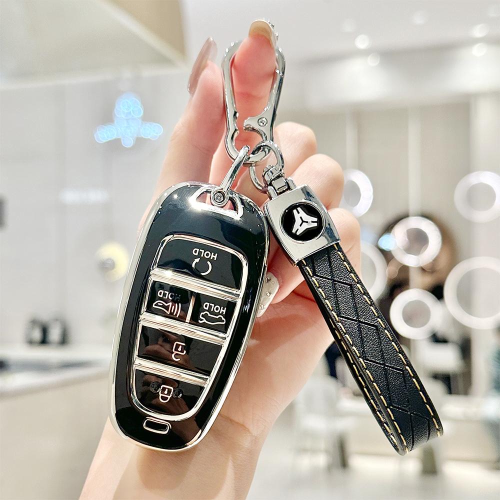 For Hyundai - Sonata Nexo Dn8 Santa Fe Tm Tucson Nx4 Staria Ioniq 5 Butoons Tpu Remote Key Shell Fob Case Cover
