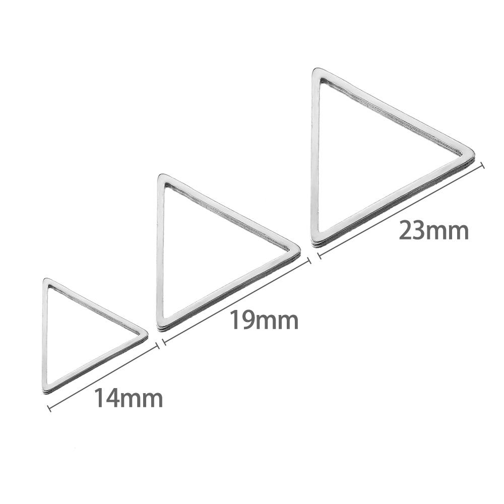 

20pcs Stainless Steel Triangle Frame Charms Pendants for Earrings Necklace Bracelet DIY Jewelry Making Accessories Wholesale 14mm