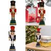 King Soldier Shape Figurine Wood Decorations for Office Unique Desktops Ornament