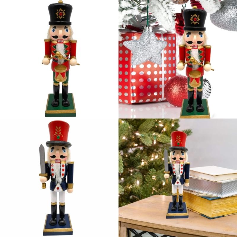 King Soldier Shape Figurine Wood Decorations for Office Unique Desktops Ornament