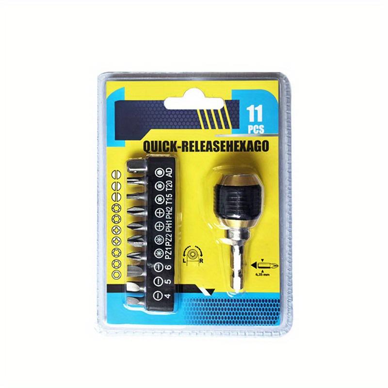 

11 piece quick release chuck adapter and hexagonal handle screwdriver set suitable for electric screwdrivers