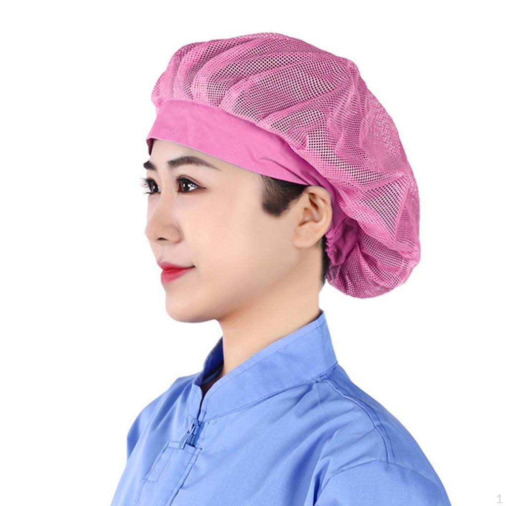 Lot De 100 Bonnets Bouffants Jetables En Filet De 53,3 Cm, Bonnet Anti-poussière élastique Pour Service Alimentaire, Couvre-chef De Cuisine Pour Femme (violet