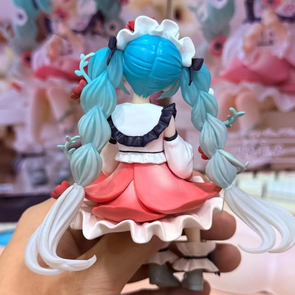 In Stock  Hatsune Miku Noodle Stopper Flower Fairy Series -Anemone Ver.- 14CM PVC Anime Action Figures Model Collection Toy