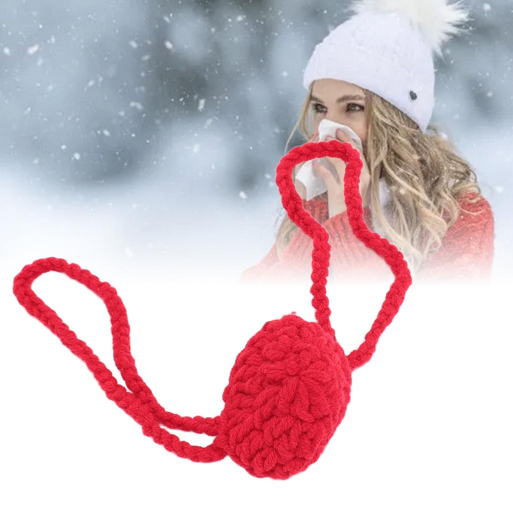 Nose Warmer Hand Knitted Soft Nose Cover Unisex Comfortable Fit Breathable Nose Protector for Winter Outdoors Activities