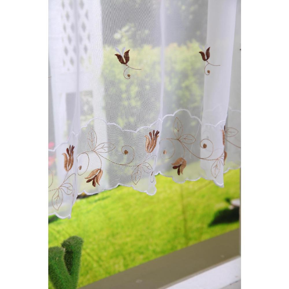 Yarn Computer Embroidery, Small Coffee Curtain, Small Kitchen Curtain Ht-055