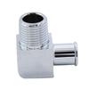 1pc 90 Deg Heater Hose Fitting 5/8" 1/2" Npt Hose Barb Chrome Billet Aluminum For Universal Water Pumps or Intake Manifolds