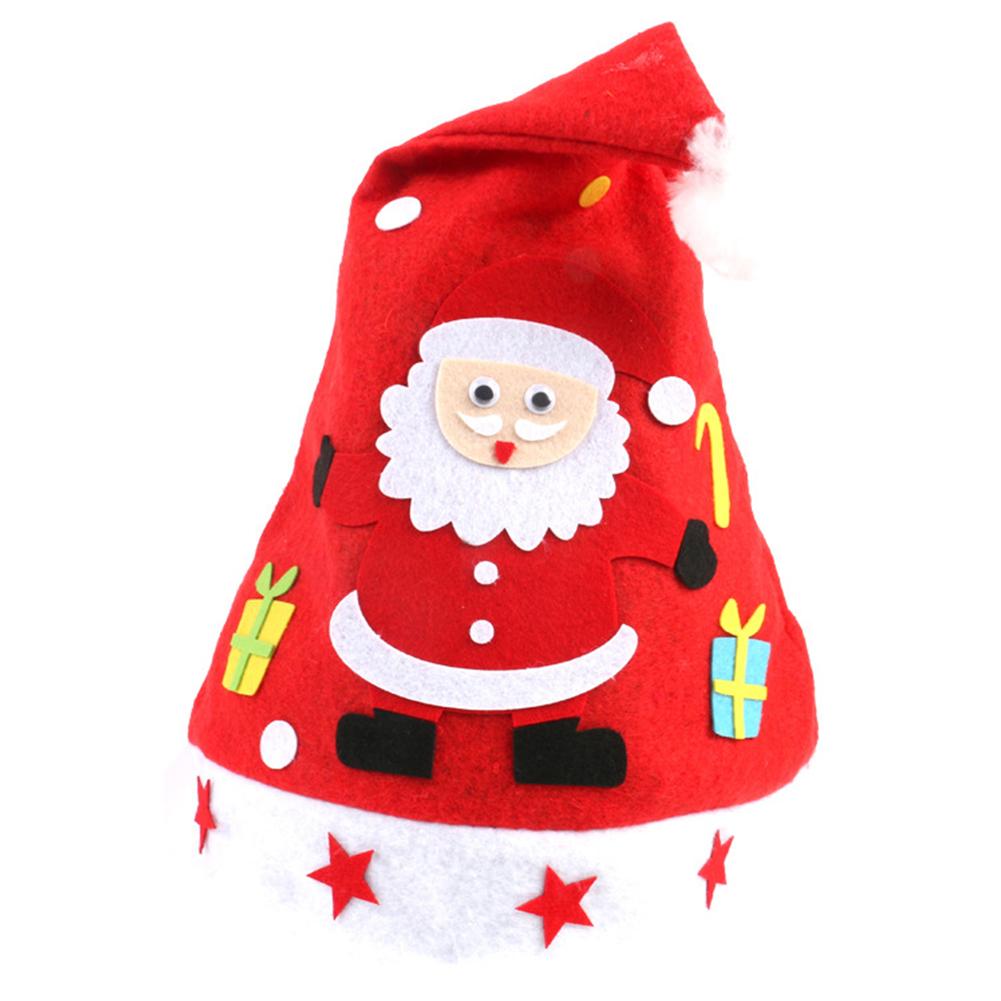 Children's Kindergarten Handmade DIY Christmas Hat Making Materials Set Non-woven Cartoon Hat