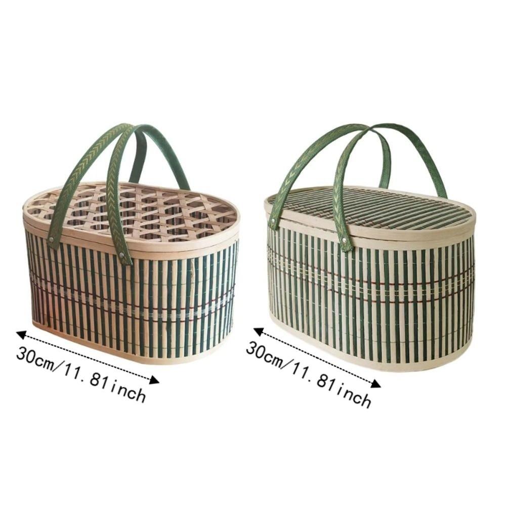 Vintage Moon Cake Box Chinese Style Picnic Basket Bread Storage Basket New Year