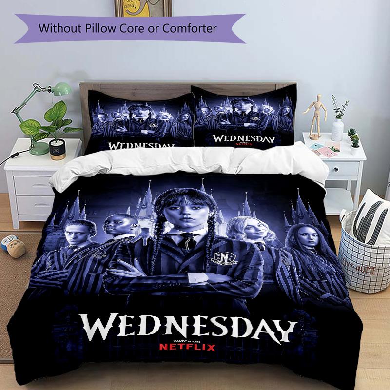 Wednesday Addams Returns Print 3Pcs Bedding Setduvet Cover With 2 Bedropillowcase Home Birthday Gift