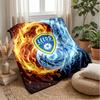 Coperta in Flanella con Stampa Leeds United, Morbida Calda Leggera Coperta da Divano Letto Campeggio