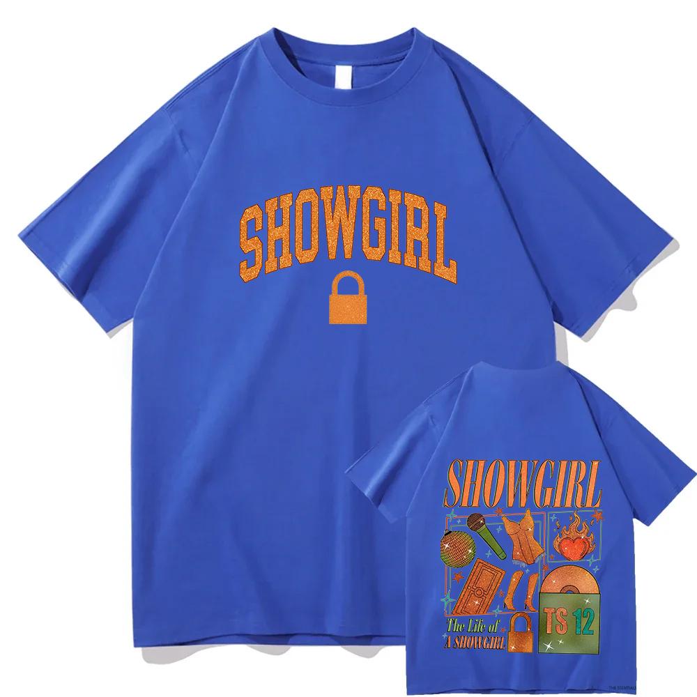 The Life of A Showgirl Album Printing T-shirt Short Sleeve Cotton O-neck Tshirts Casual Unisex Streetwear Women Men Clothing Tee
