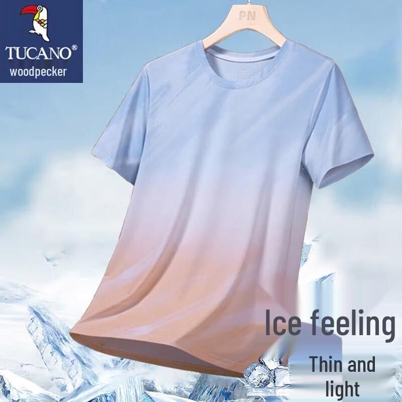 TUCANO Men s Ice Silk Quick-Dry Short Sleeve T-Shirt 4XL