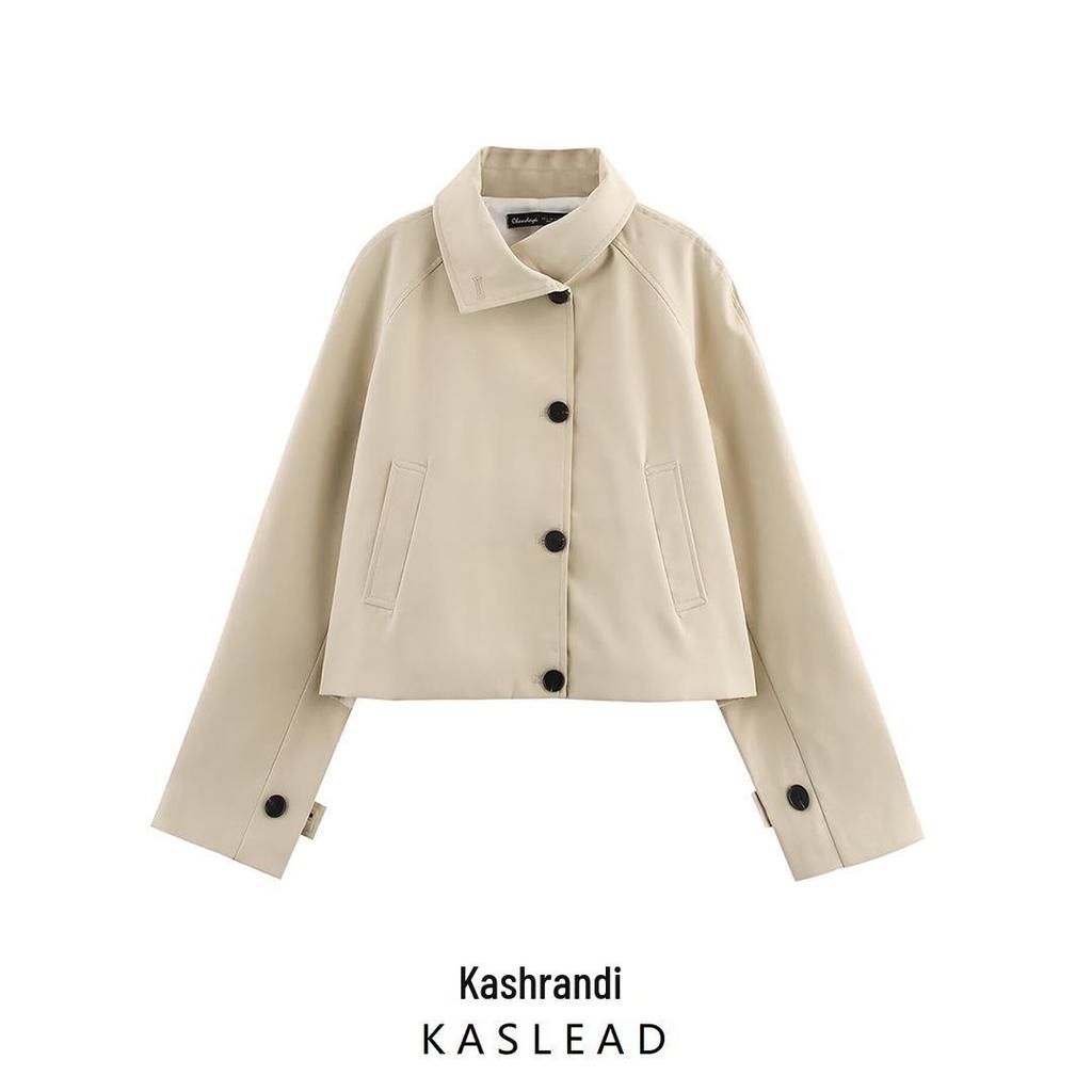2025 Spring Women's European & American Style Trench Coat - Versatile Short & Long Sleeve Options