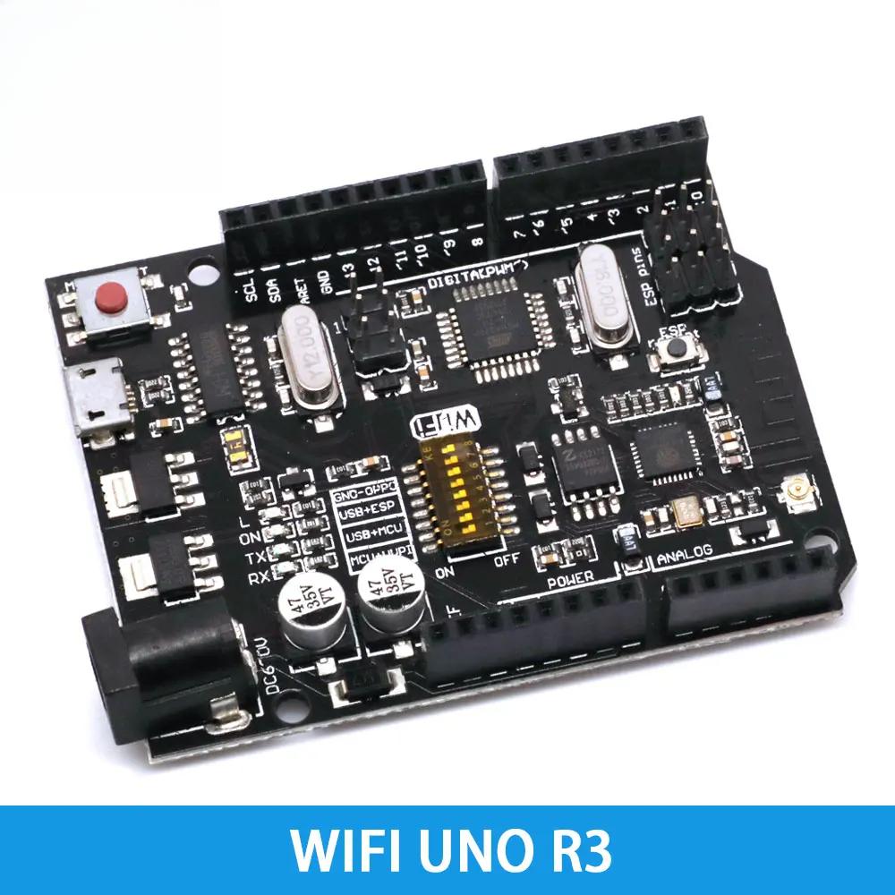 UNO+WiFi R3 ATmega328P+ESP8266 CH340 (32Mb memory) 6V-9V USB-TTL CH340G For Arduino NodeMCU WeMos One Development board