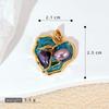Multi Style Flower Charms For Jewelry Making Brass Gold-Plated Oil Drop Pendant Diy Jewelry Material