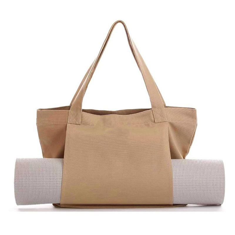 Multi‑Purpose Yoga Bag Yoga Mat Storage Tote Large Capacity Portable Canvas Storage Bag for Fitness Pilates Outdoor Exercise