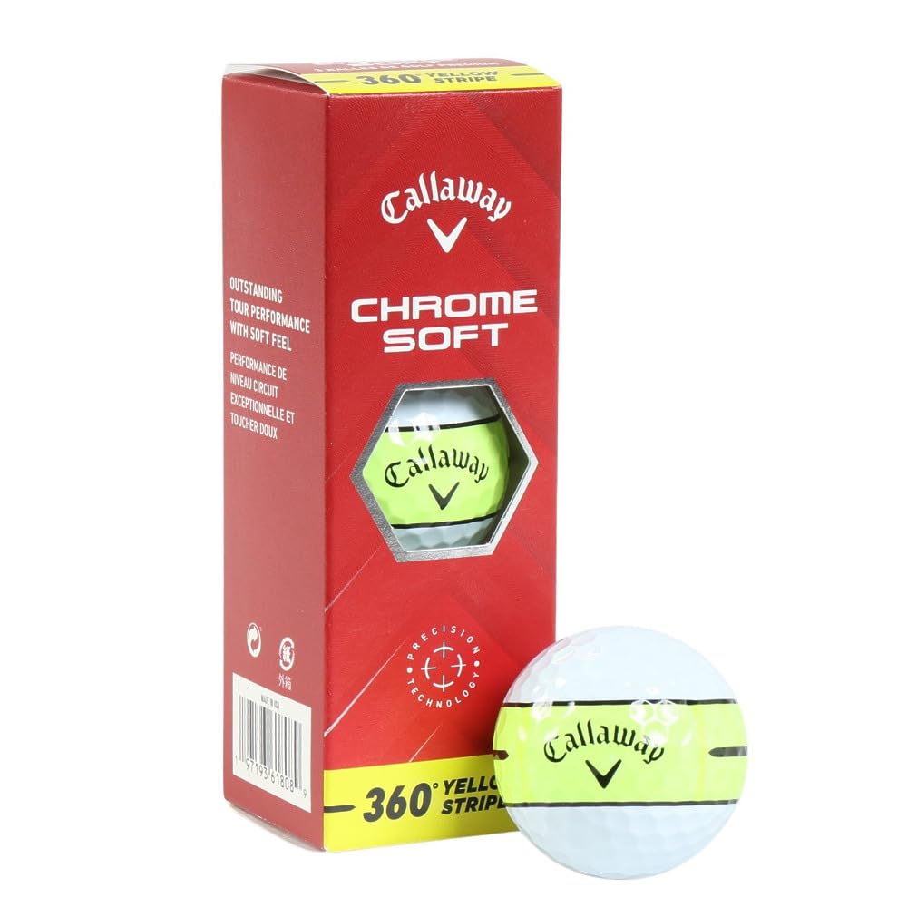 

Callaway Golf Ball CHRM SFT 24 360 YLW STRP 3B Sleeve (3 Balls) (WhiteFFMen s)