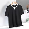 T-shirt Estiva Larga a Maniche Corte Monocolore da Uomo, T-shirt in Seta Ghiacciata