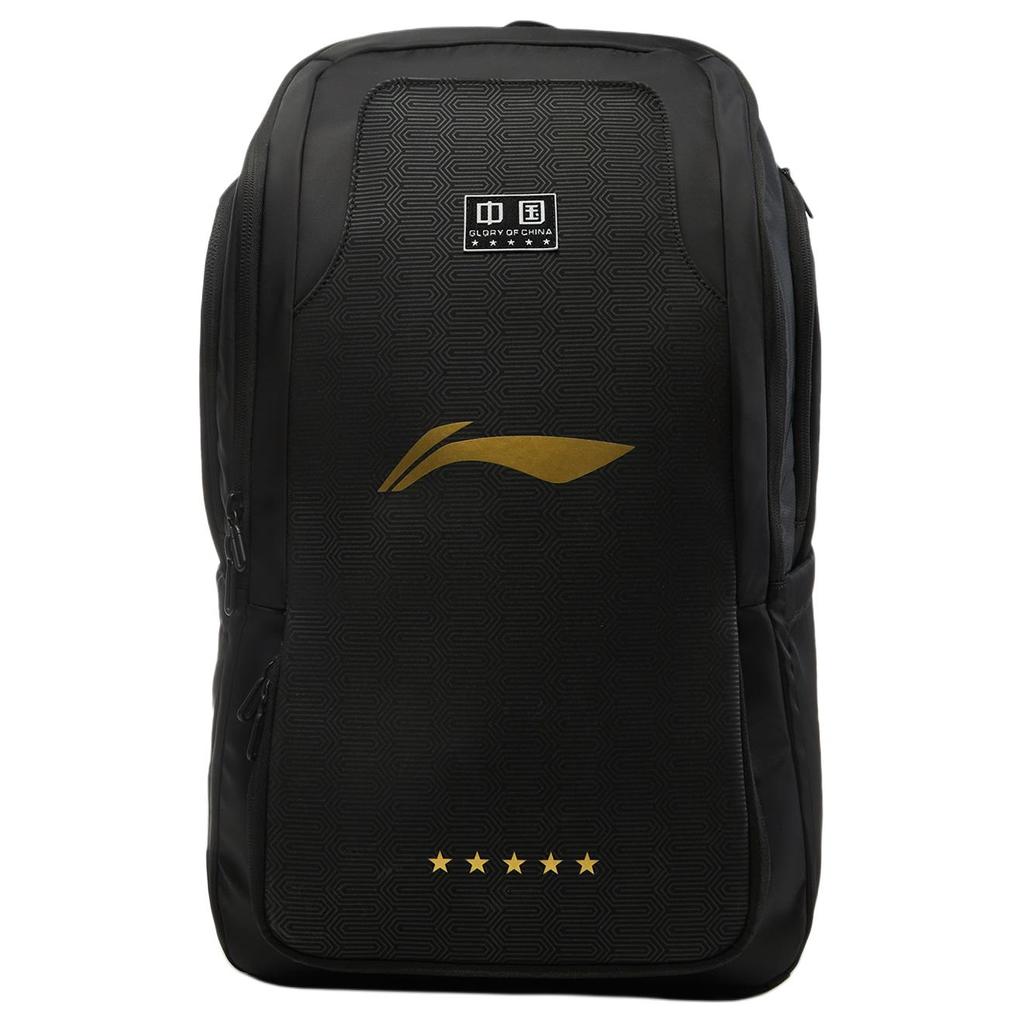 Li Ning Bordserie Logotyp Nylonryggsäck Unisexryggsäck Svart ABSV037-1