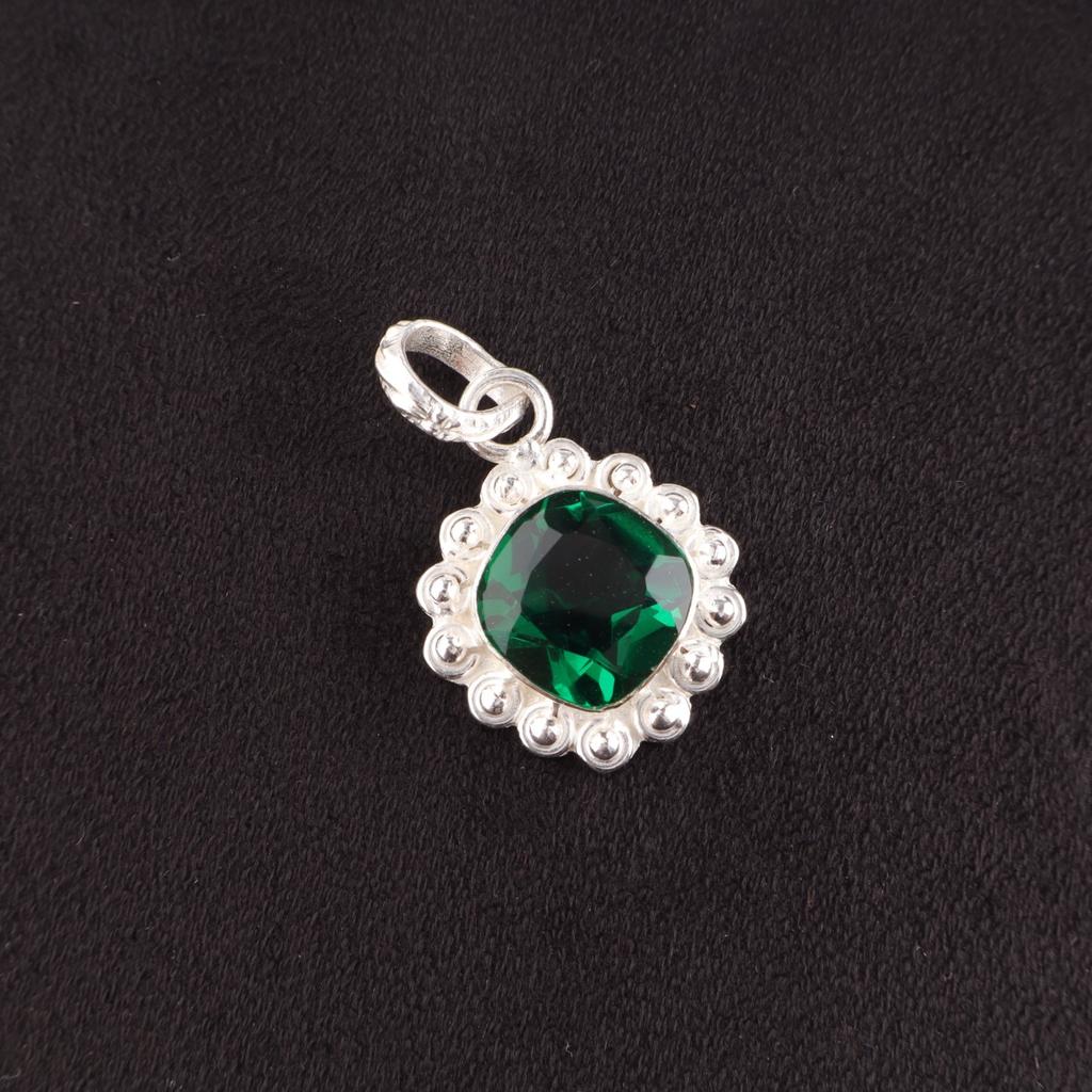 Green Emerald Gemstone 925 Sterling Silver Trendy Friendship Day May New Pendant PP-34-7