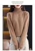 Women's Winter Double-Ply Thick High-Neck Pure Wool Cashmere Base Layer Sweater