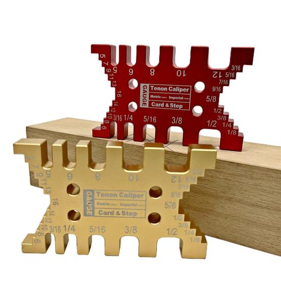 Woodworking Tenon Card Caliper Measurement Tool Durable Structure Comfortable Grip Smooth Operation Portable Tenon Card Caliper