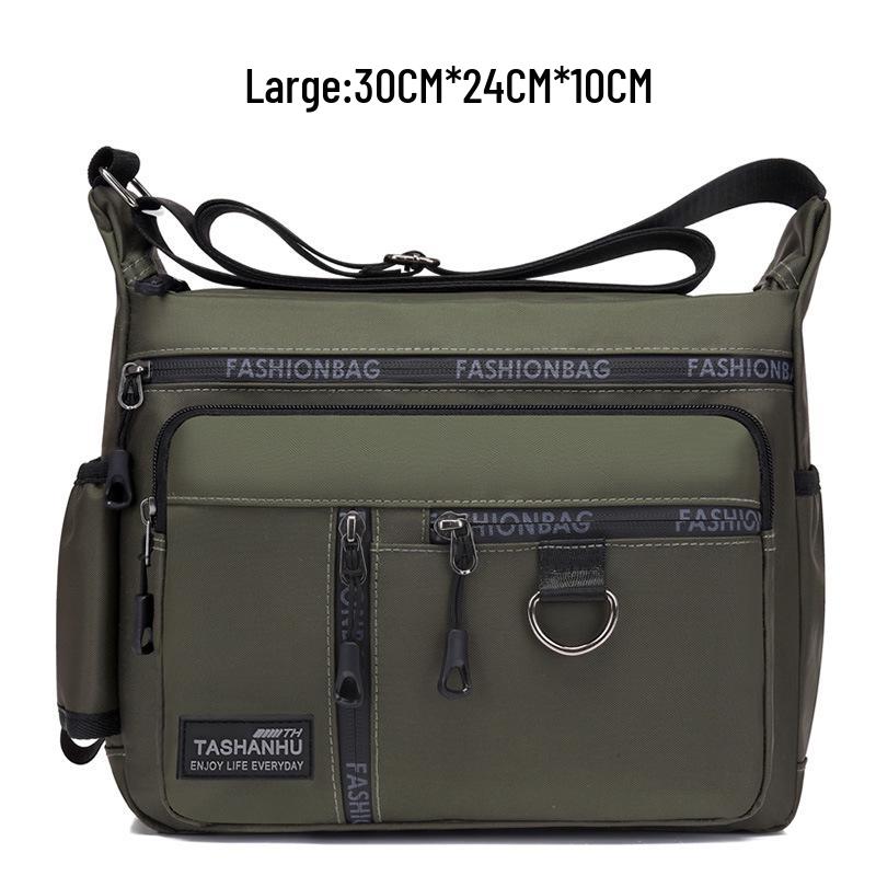 2024 Men's Waterproof Crossbody Bag, Large Capacity, 7 Compartments for Casual, Business, and Travel.