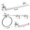 American Style Punch-Free Bathroom Set: Towel Bar, Tissue Holder, Towel Ring, Hooks, Washcloth Rack, Tissue Box.
