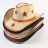 Popular Western Cowboy Straw Hat Men's and Women's Fashion Shade Straw Hat Classic Outdoor Western Cowboy Hat