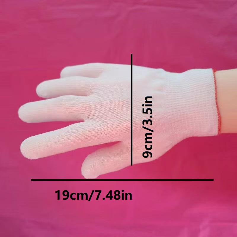10pcs of 5 Pairs of White, Durable Gloves That Are Comfortable, Breathable,Very Elastic,Fit The Palm Very Well,Easier To Operate