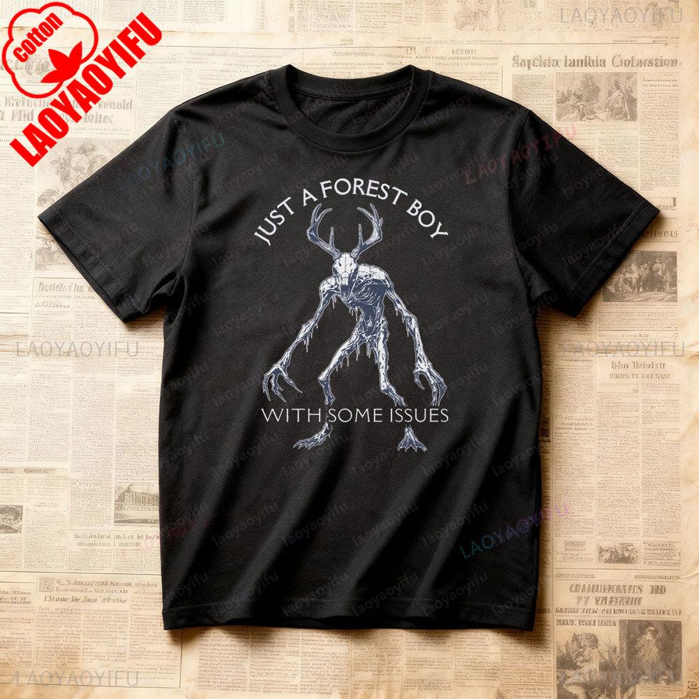 Wendigo Issues Vintage Style Tshirt Wendigo TShirt Cryptid Lover Sarcastic Gift Shirt Mens Unique Daily Life Fashion Cotton Tee