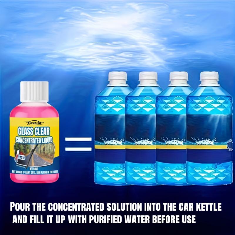 Car Glass Concentrated Coating Waterproof Windshield Wiper Fluid, Keeps It Smooth, Rainproof and Anti-Fog Without Streaks, Quickly Restores Glass Cla