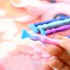 Diamond Painting Pen Kit with 12 Threaded Plastic Tips and Wax Pads Ergonomic Rhinestone Picker Tool for DIY Crafts and Nail Art