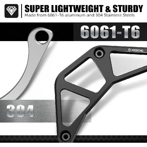 NICECNC Schwarzer Ritzelabdeckungsschutz Kompatibel mit Suzuki DRZ400S DRZ400SM 2000-2024 Siehe Passform Motorrad CNC Kettenschutz vorne