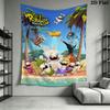 Rabbids Invasion Glow Wall Hanging Printed Fabric Blanket Decorative Tapestries for Bedroom Living Room Home Decor