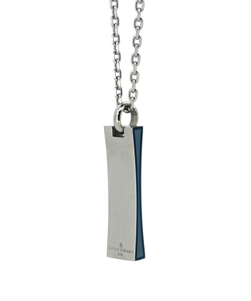 [Lion Heart] Necklace LH-1 Curved Plate Necklace Surgical Stainless Steel Men's Direct Sales Blue