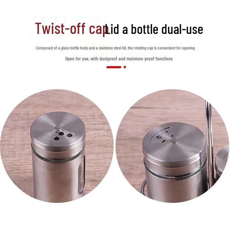 Stainless Steel Condiment Bottle Set