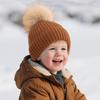 1 Piece Furry Warm Kids Boy Girl Beanie Chic Korean Fashion Crochet Bonnet for Toddler Autumn Winter Thicken Plush Knitted Hat