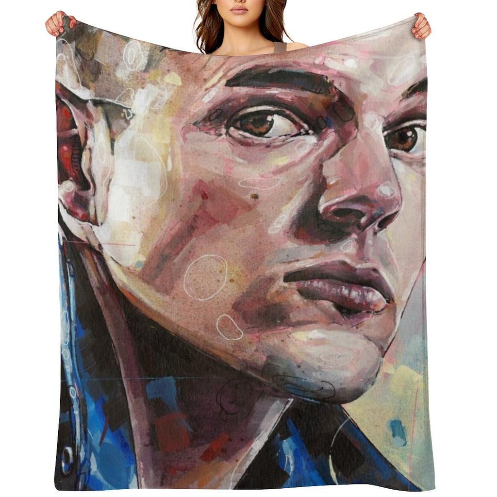 Brandon Flowers painting Throw Blanket Sleeping Bag Blankets For Bed christmas gifts Camping Blankets
