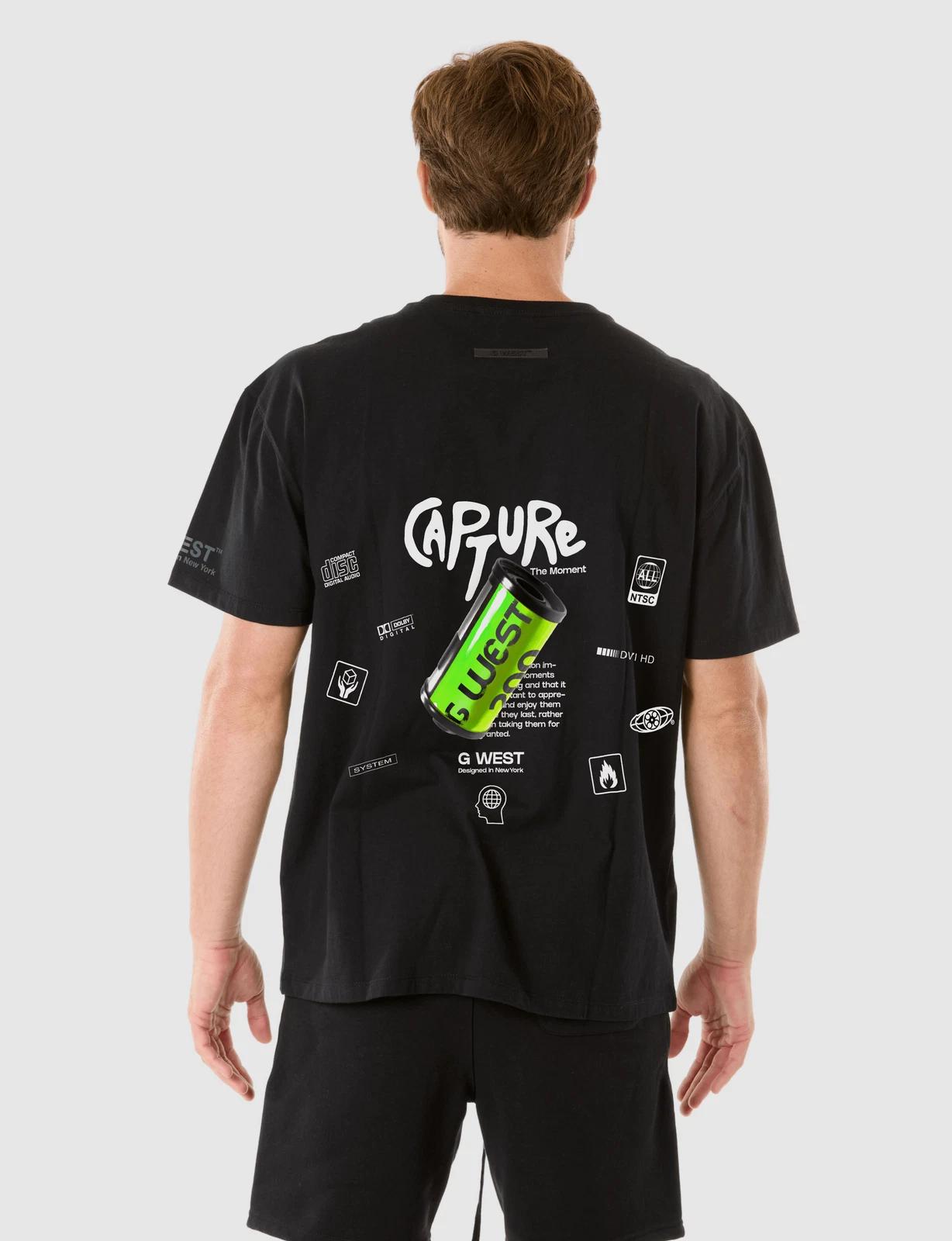 G WEST CAPTURE T-SHIRT - JET BLACK S
