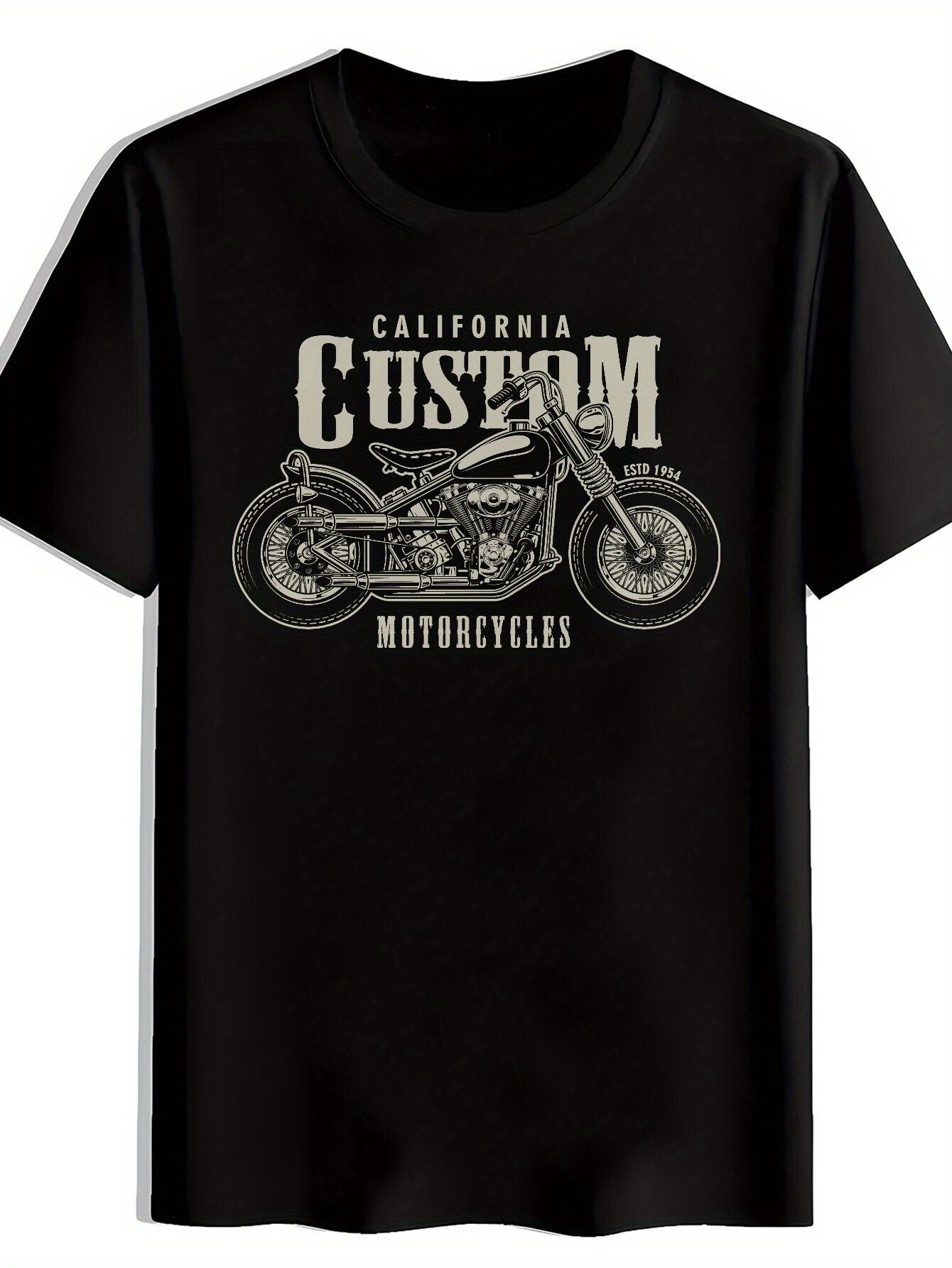 Vintage Rock Band Graphic T-shirt - California Custom Motorcycle Design S