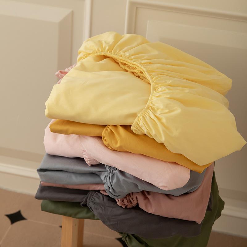 80s-Inspired Brushed Cotton Fitted Sheet & Solid Duvet Cover - Single, Autumn/Winter