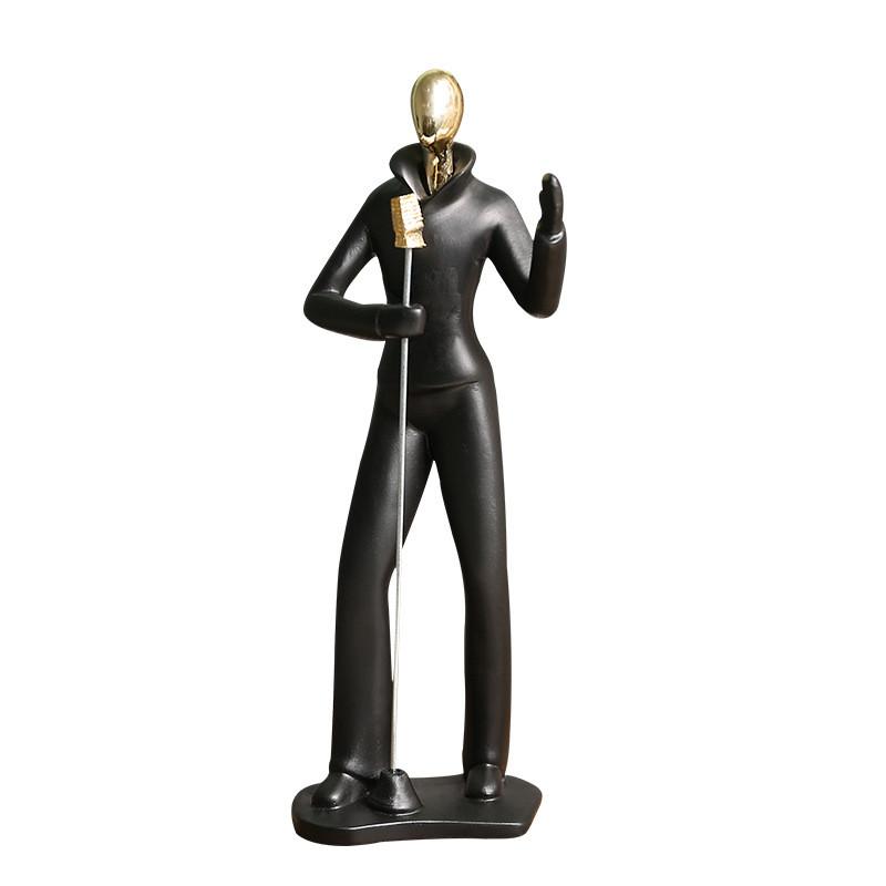 Elegant Resin Musician Statue Collection For Tv Cabinet Or Bookshelf Display