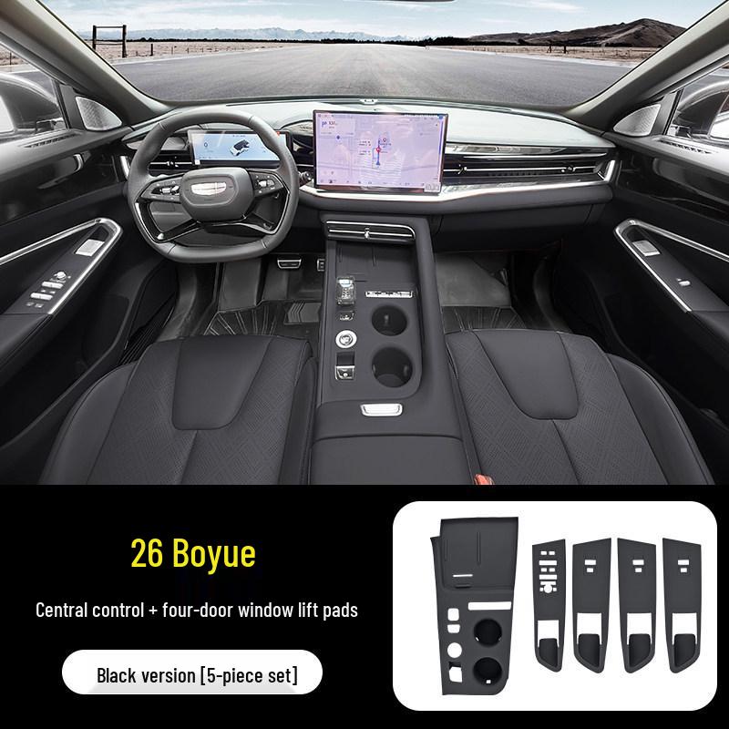 Silicone Protective Pad for 26 Geely Boyue Models - Console & Door Button Film
