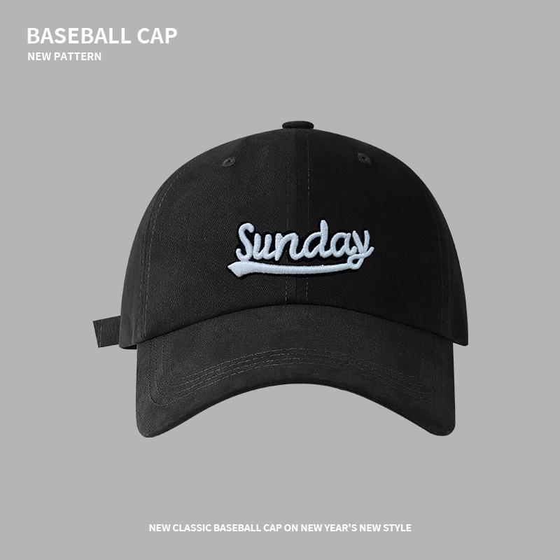 High Quality Polished Big Head Letter Embroidered Baseball Cap Female Casual Couple Versatile Street Racket Trendy Cap Male