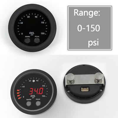 2" 52mm Auto-Öldruckmessgerät, rotes digitales LED-Display 0-150 PSI mit Sensor