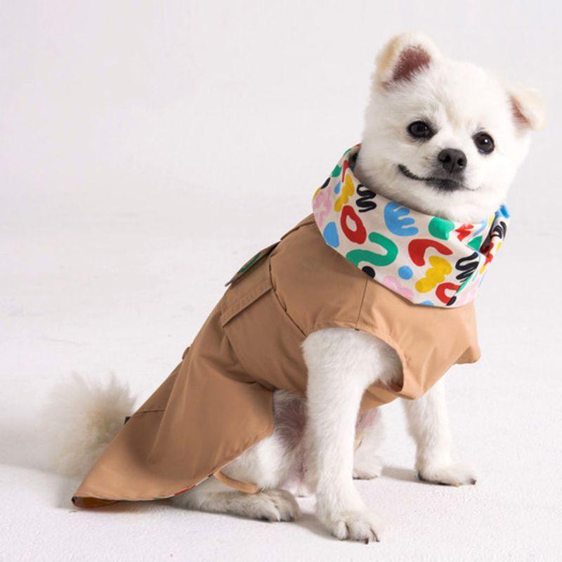 ANGEL DOG Premium Trench Puppy Raincoat Beige