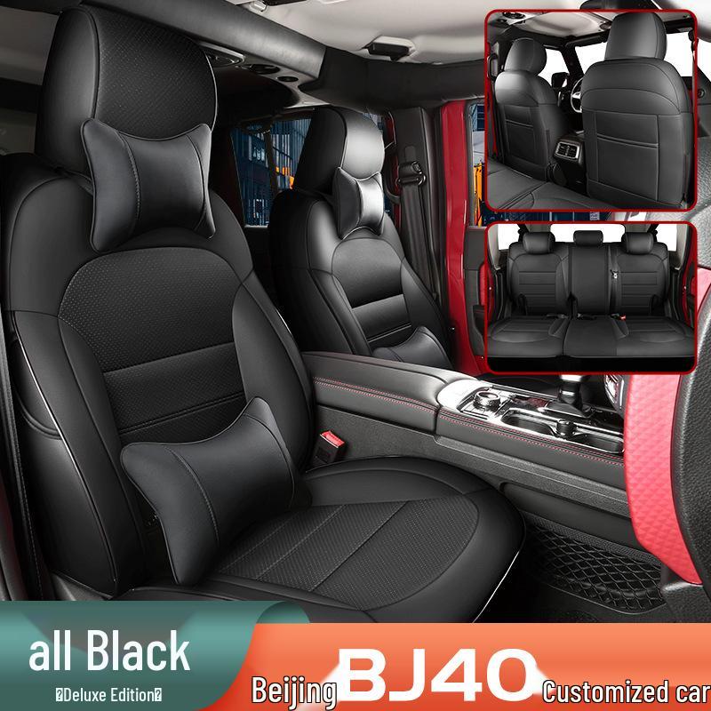 Durable Leather Seat Covers for Beijing BJ40 - Full Coverage, Year-Round Use, 5-Seat Fit