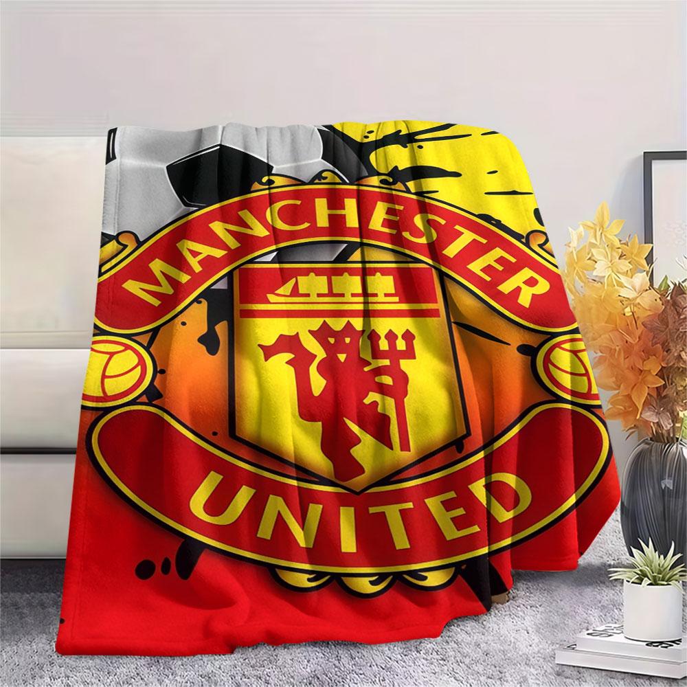Glänzende MUFC Aufkleber Decke, Hohe Qualität, Bequem für Alle Jahreszeiten, Heimdekoration, Wärme und Komfort
