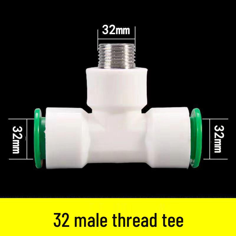 Quick Connect PPR Ball Valve PVC Elbow Tee, No Hot Melt, 4 Points/40 PE Water Pipe Fittings.